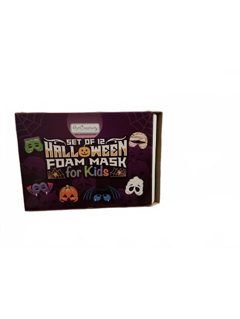 Set of 12 Halloween Foam Masks for Kids